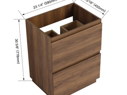 Modern Freestanding Bathroom Vanity Cabinet With Double Drawer