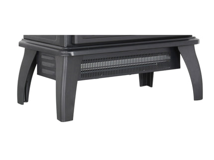 18" 3D Flame Electric Infrared Quartz Fireplace Stove & Remote Control - Antique Black