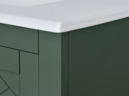 Ceramic Sink Combo, Freestanding Vanity Set With 3 Drawers & Soft Closing Doors