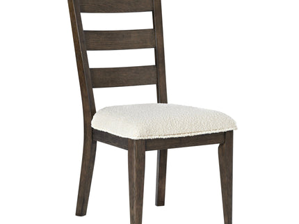 Upholstered Dining Chair With Ladder Back Design (Set of 2)