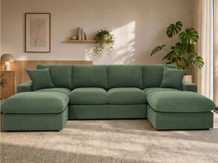Sectional With 2 Ottomans