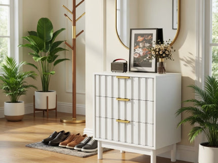 Fluted 3 Drawer Dresser