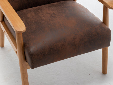 Wide Arm Chair - Brown