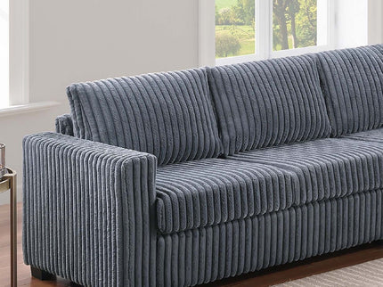 Modern Style L-Shape Sectional Set, USB Ports, Cup Holder