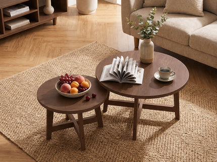 Round Nesting Stackable Tables For Living Room