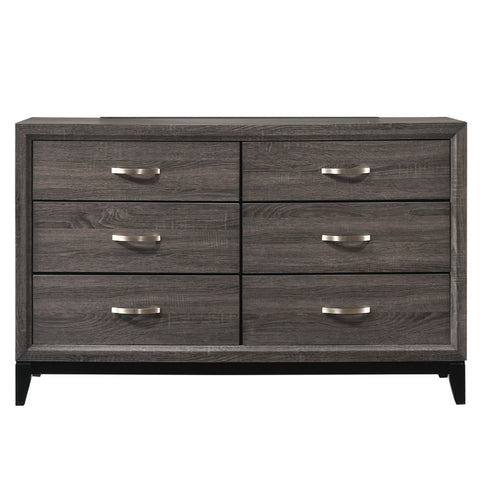 Contemporary 6 Drawer Dresser With Handles