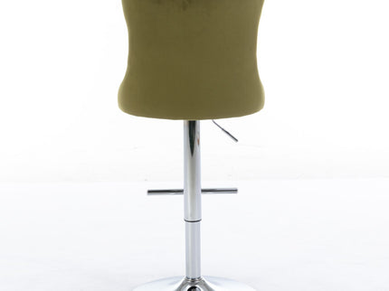 Swivel Barstools Adjusatble Seat Height From 25-33", Modern Upholstered Base Bar Stools With Backs Comfortable Tufted For Home Pub And Kitchen Island (Set of 2)