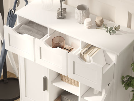 Storage Cabinets, Wooden Floor Cabinet, With Drawers And Shelves Storage Cabinets, Accent Cabinet For Living Room, Bedroom, Bathroom Furniture Home Decor