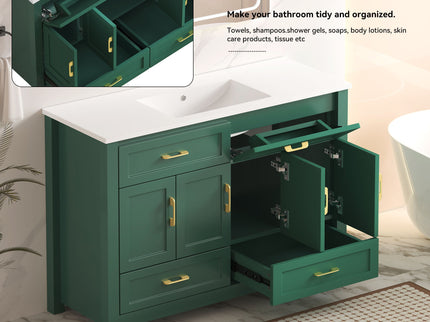 Bathroom Vanity With Sink Combo, 4 Soft Close Doors And 4 Drawers