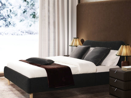 Roman - Curved Headboard Upholstered Platform Bed