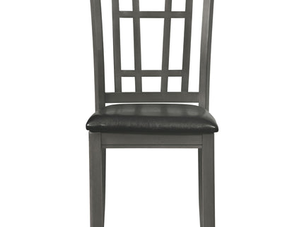 Ingall - 5 Piece Set With Storage Table And Upholstered Chairs - Medium Gray