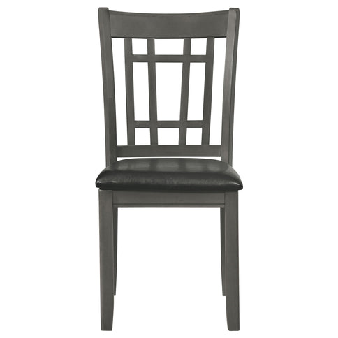 Ingall - 5 Piece Set With Storage Table And Upholstered Chairs - Medium Gray