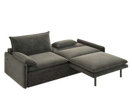 4 Seat Convertible Sleeper Sofa Bed, Modern With Storage