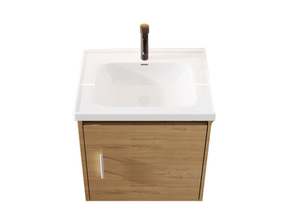 Floating Bathroom Vanity Combo, Wall Mounted Cabinet With Sink & Soft Close Doors For Small Bathrooms