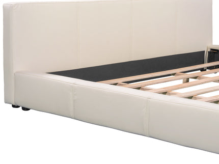 Stylish Upholstered Bed With Birch Wood Frame