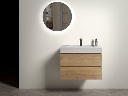 Alice - Bathroom Vanity With Sink, Large Storage Wall Mounted Floating Bathroom Vanity For Modern Bathroom