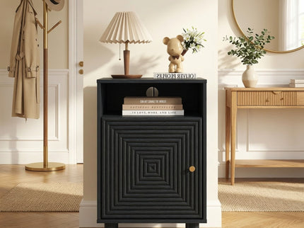 Nightstand With Charging Station & Storage