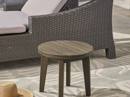 Outdoor Acacia Wood Side Table With Weather Resistance