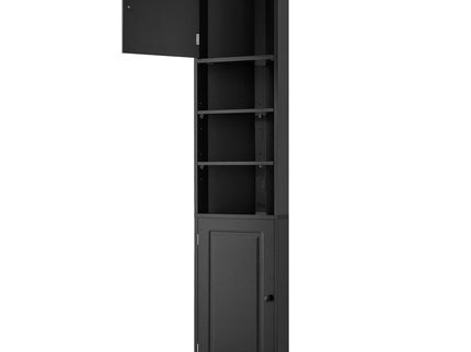 Multi Functional Corner Cabinet With Adjustable Shelves And 2 Doors