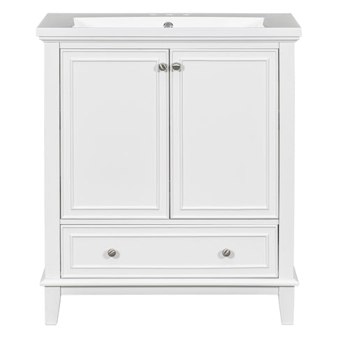 Modern Bathroom Vanity With Sink Combo, Multi Functional Cabinet With Doors And Drawer