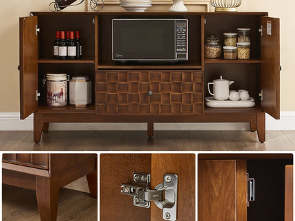 TV Stand With 3D Wood Texture - Brown
