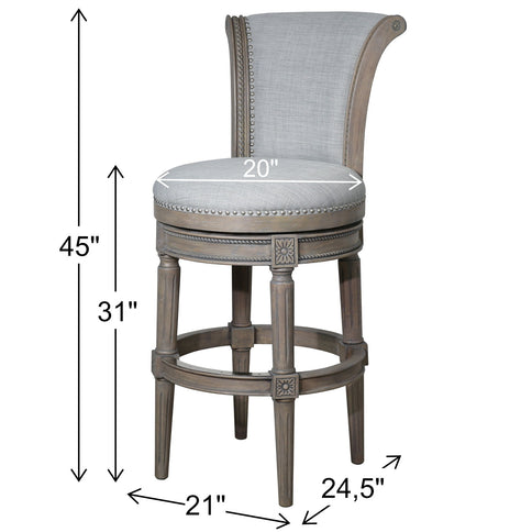 Swivel Barstool With High-Back