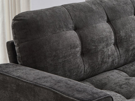 Modern Sectional Sofa U-Shaped With Movable Ottomans, tooth Speakers, LED Lights And Modular Storage