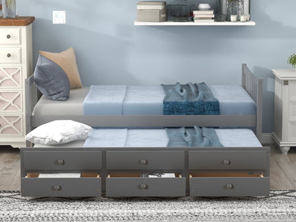 Twin Size Daybed With Trundle And Drawers