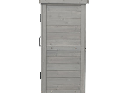 Potting Bench With Storage Cabinet And Metal Table Top For Outdoor