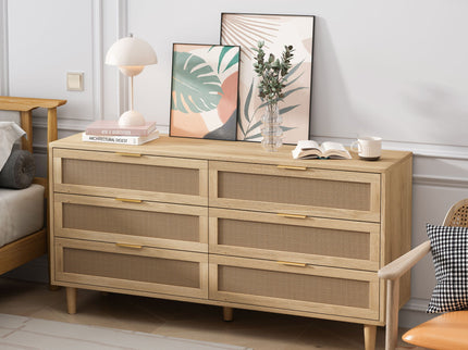 6 Drawer Storage Modern Cabinet For Bedroom