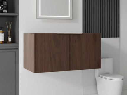 Floating Bathroom Vanity Cabinet With Soft Close Double Doors, Spacious Interior Storage, Wall Mounted, Cabinet Only