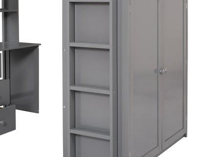 Loft Bed With Drawers, Desk, And Wardrobe