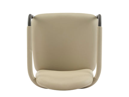 Modern Dining Chair (Set of 2) With Iron Frame - Espresso / Khaki