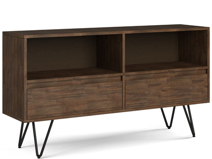Chase - Low Bookcase - Rustic Natural Aged Brown