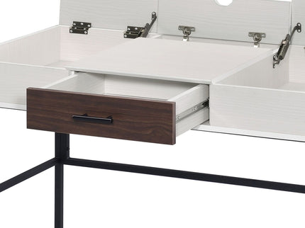 Verster - Writing Desk With USB - Black / Natural