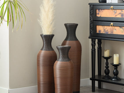 Classic And Neat Floor Vase, High Independent Flower Stand (Set of 3)