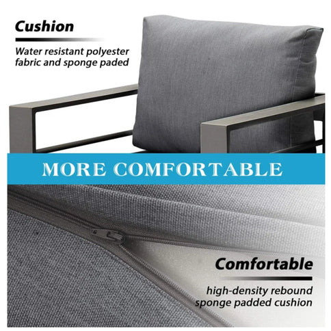 Outdoor Patio Set All-Weather With Thick Cushions