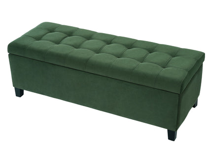 Upholstered Storage Ottoman Bench, Foot Rest For Bedroom