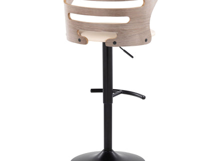 Cosi - Mid Century Modern Adjustable Barstool, Swivel With Rounded T Footrest (Set of 2)