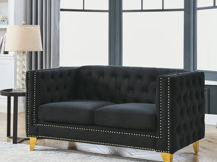 Upholstered Couch Sofa With Button Tufting For Living Room