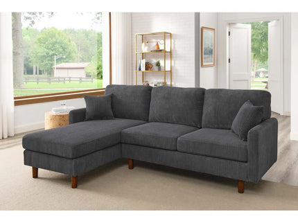 Upholstered Sectional With Toss Pillows