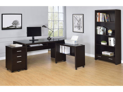 Maureen - 5 Shelf Bookcase With Drawer - Cappuccino