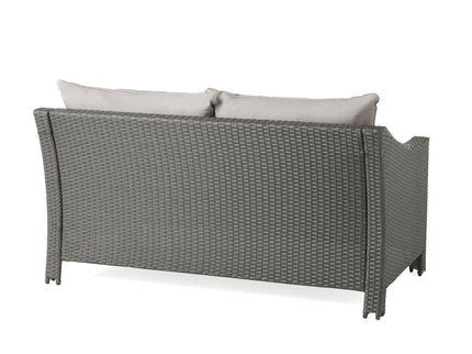 Contemporary Antibes Loveseat & Table Set Outdoor - Gray