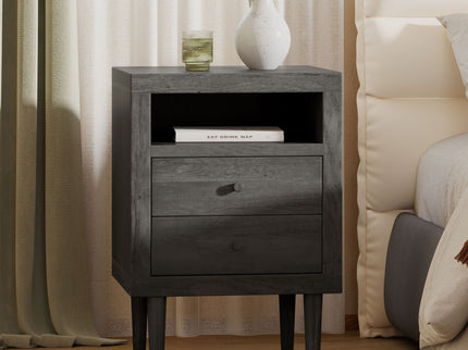 Nystrom - Mid Century Modern 2 Drawer Nightstand