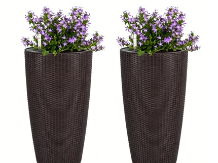 Tall Planters Set With Water Level Monitor And Auto Watering