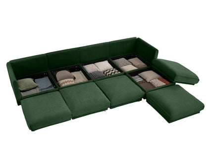Contemporary Elegant Sofa With Storage And Ottoman