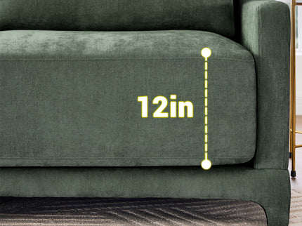 Elegant Sofa With Ergonomic Design And Lumbar Pillows