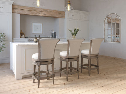 Swivel Barstool With High-Back