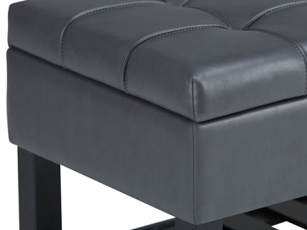 Saxon - Upholstered Transitional Storage Ottoman Bench