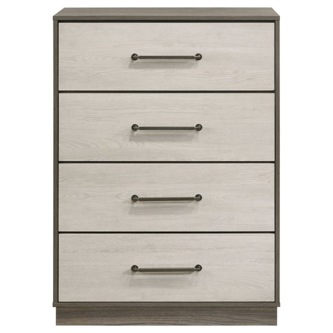 Edmondson - 4 Drawer Chest - Natural / Gray
